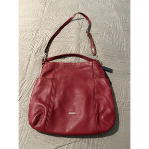 Coach Chicago Gallery Red Pebbled Leather Hobo Bag